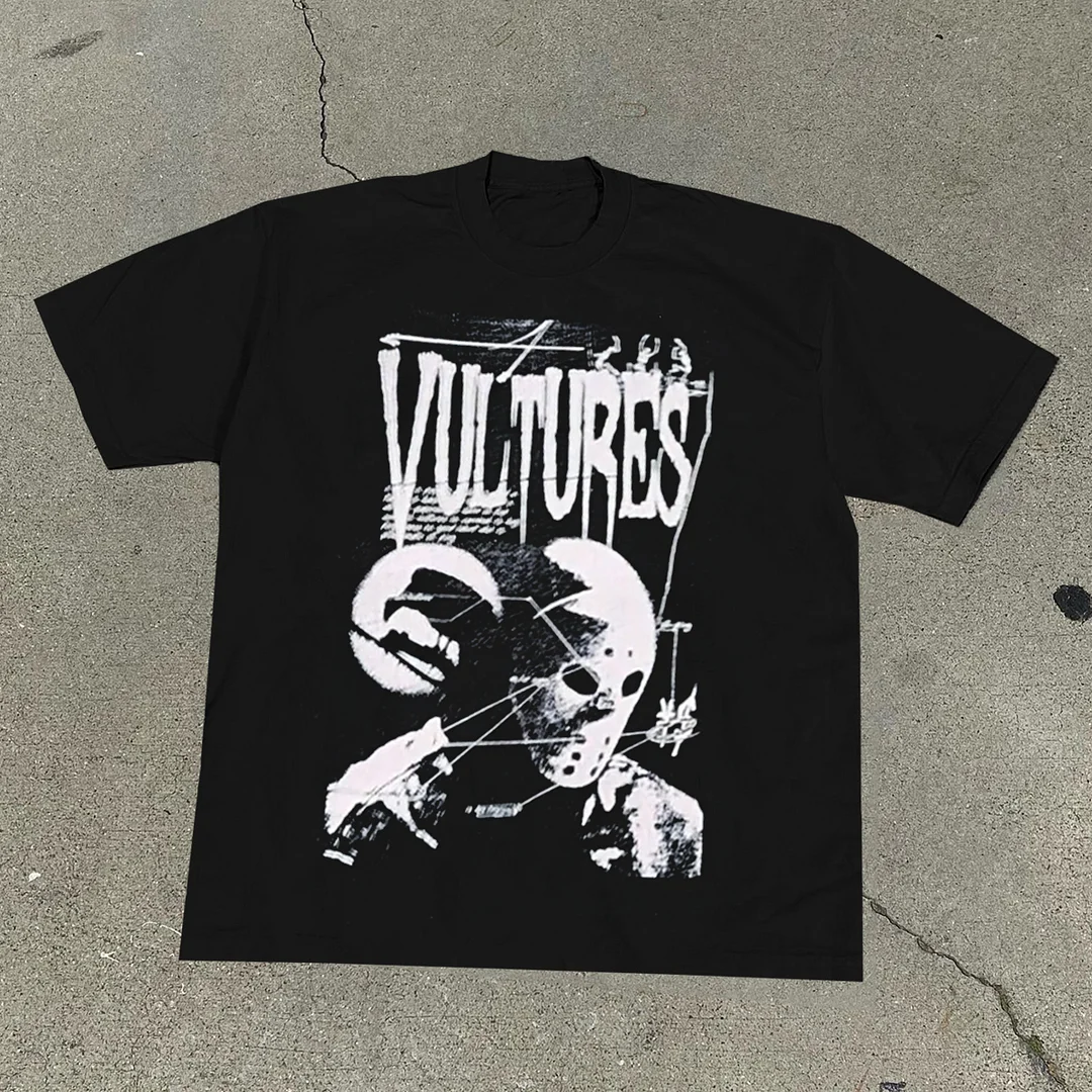 Vultures Kanye Print Short Sleeve T-Shirt