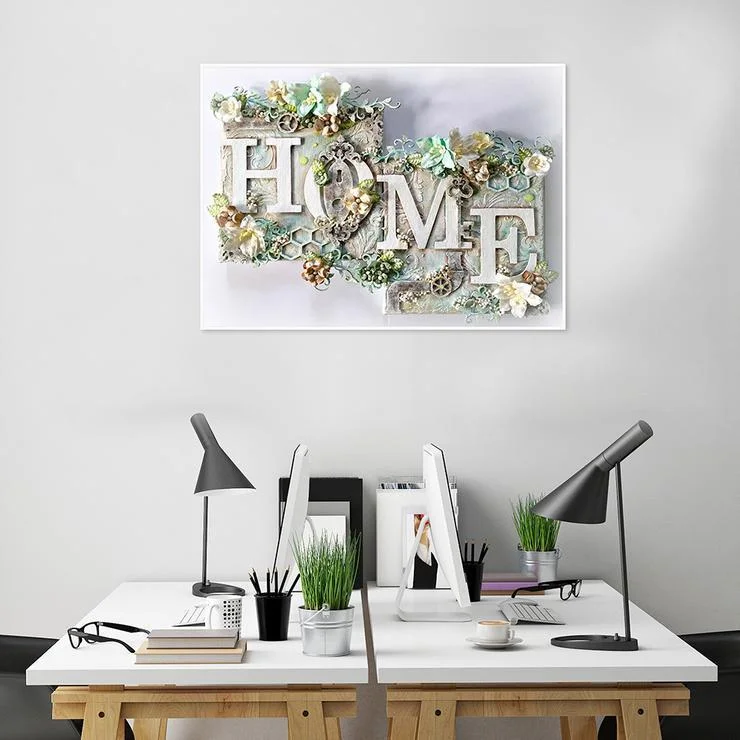 Diamond Painting - Full Round Drill - Flower HOME(40*30cm)