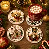 [Upgrade]4Pcs Acrylic Special Shape Xmas DIY Waterproof Diamond Painting Coaster Kit