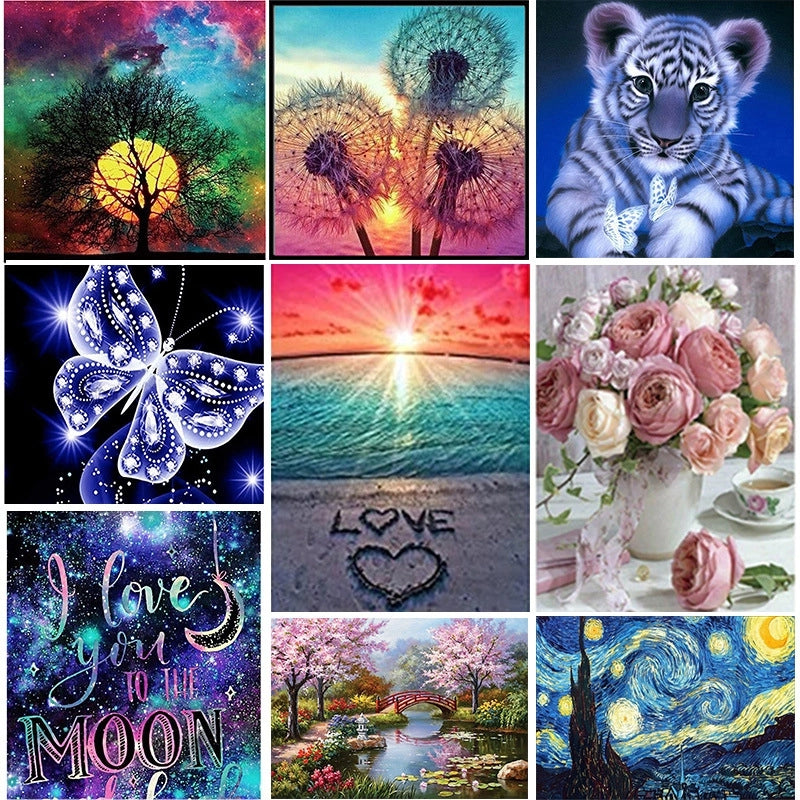 Factory Custom 5d Diamond Painting Full Of Diamond Animal Masonry Diy Diamond Embroidery Decorative Painting Ornaments Living Room Landscape