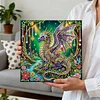 (25x25cm)DIY Dragon Framed Handmade Pearl Painting Art Craft Kit Living Home Decor