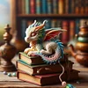 Dragon Book-11CT Stamped Cross Stitch 50*50cm/19.69*19.69in tapestrymarket