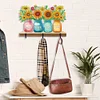 Diamond Painting Christmas Sunflower Vase Diamond Art Coat Hook