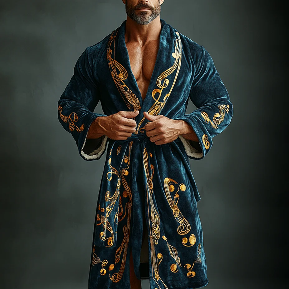 Men's Flannel Robe Pajamas-inspireuse