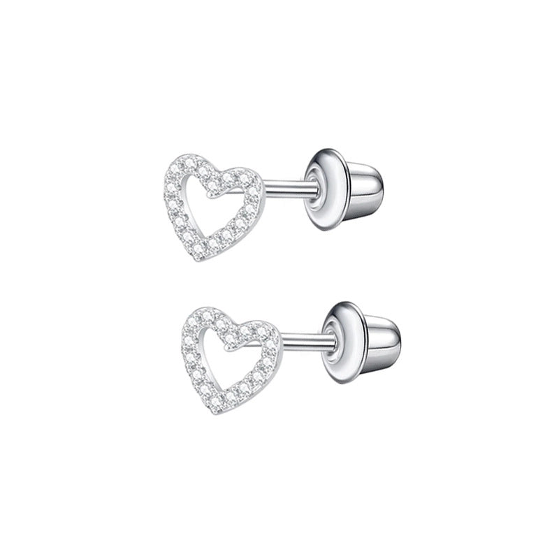 1 Pair Minimalist Cross Star Butterfly Plating Inlay Stainless Steel Zircon Ear Studs