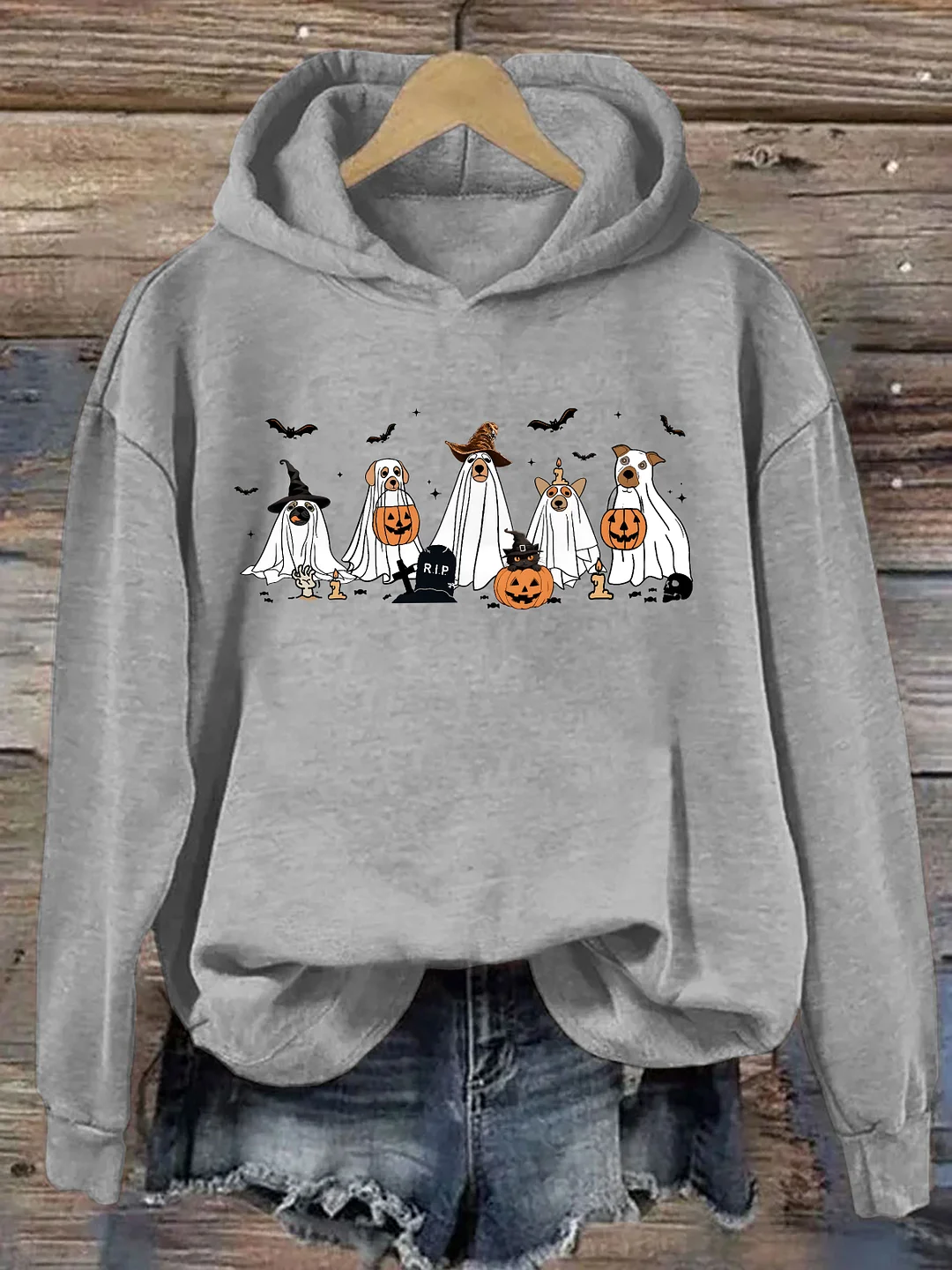 Cute Ghost Dogs Halloween Hoodie
