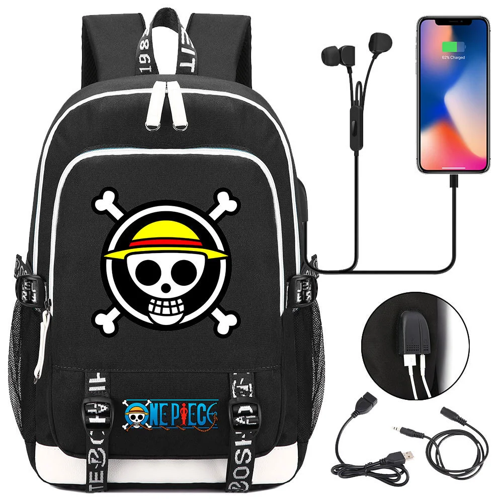 Buzzdaisy Premium One Piece Backpack with USB Charging Port and Laptop Protection - Multi-Pocket for Large Capacity Storage