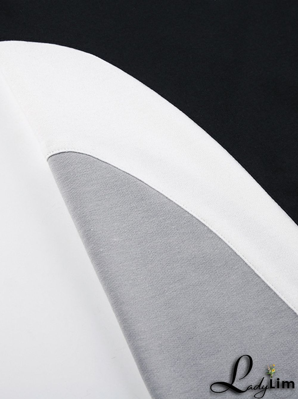 Contrast Color Print Splice Sweatshirt