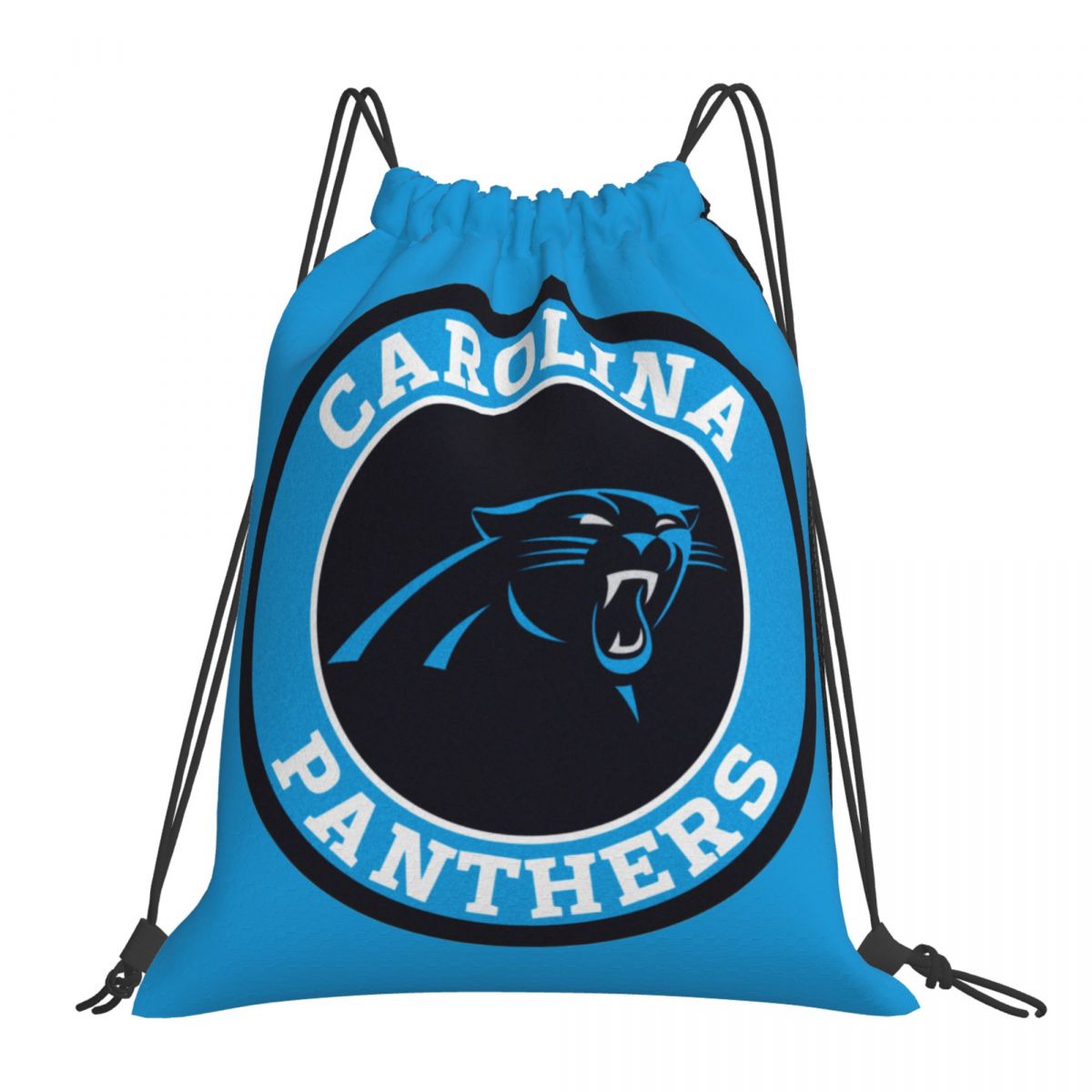 Carolina Panthers Circle Logo Foldable Sports Gym Drawstring Bag