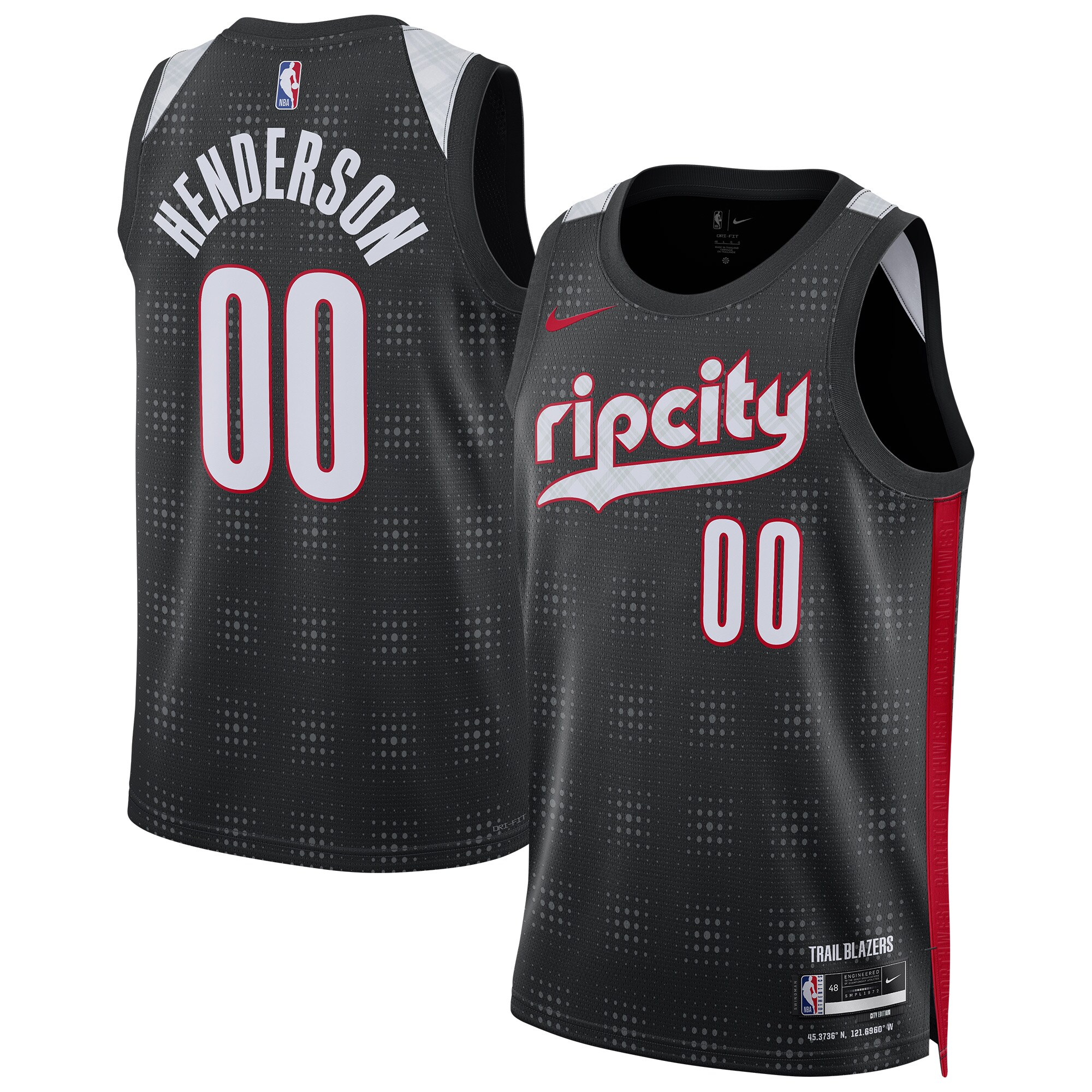 Unisex Portland Trail Blazers Scoot Henderson Black 2024/25 Swingman Jersey - City Edition mysite