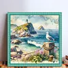 Seaside Scenery-11CT Stamped Cross Stitch 40*40cm/15.75*15.75in tapestrymarket