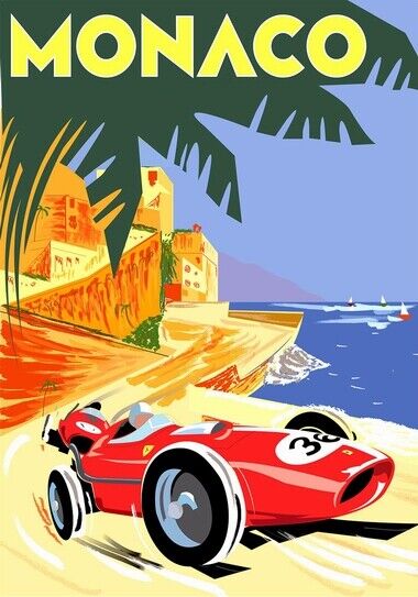 MONACO - CAR RACING PROMO - HIGH GLOSS Photo Poster painting POSTER -  POST!