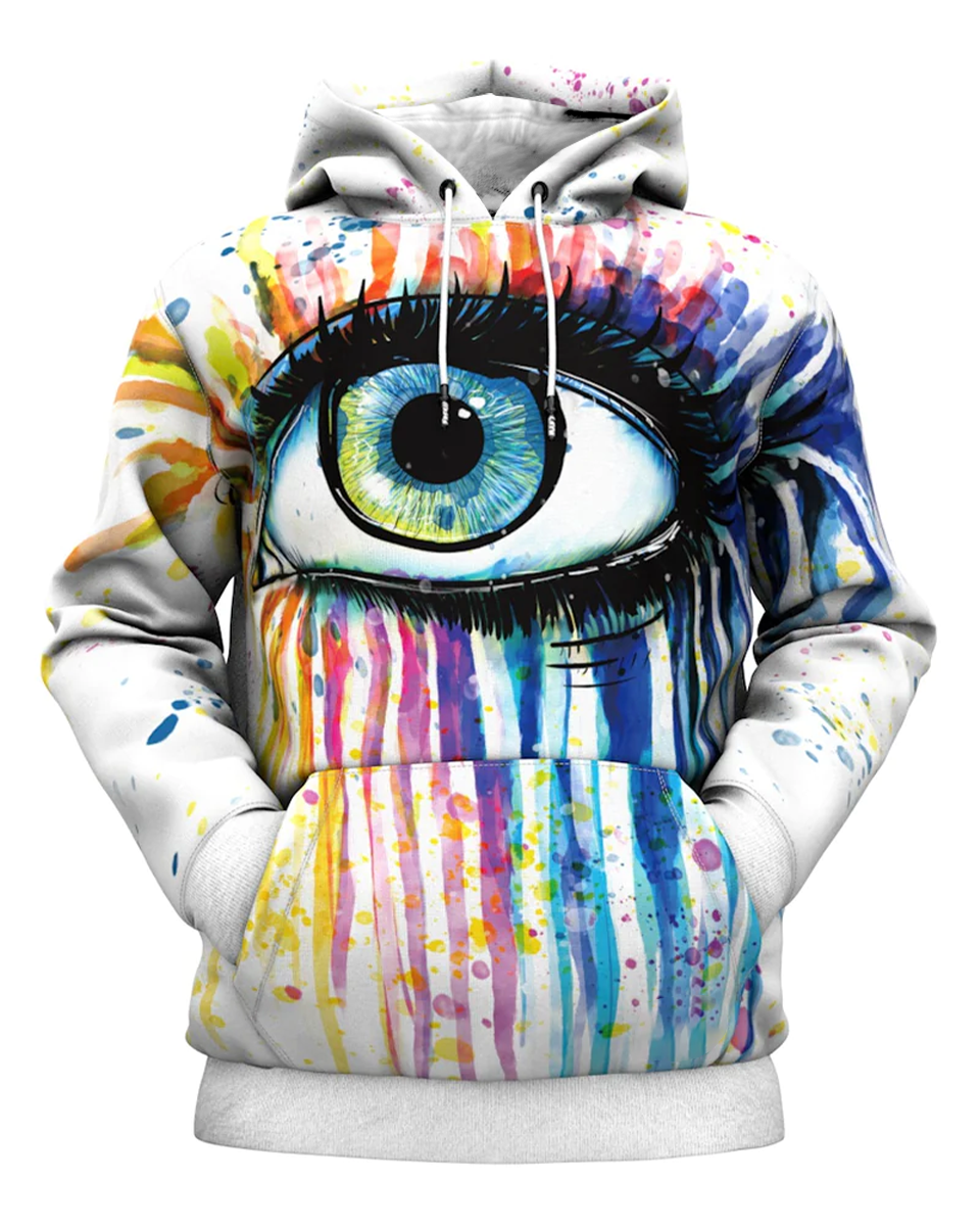 - Men's  Abstract Art Hooded 00383