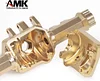AMK TRX4 Brass Weights Set Front and Rear Portal Axle Housing Brass Gold Stable Performance Rustproof for 1/10 RC Crawler(2pcs,647g)