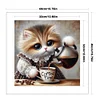 Cat-Full Embroidery 3 Strands 11CT Stamped Cross Stitch-40*40CM