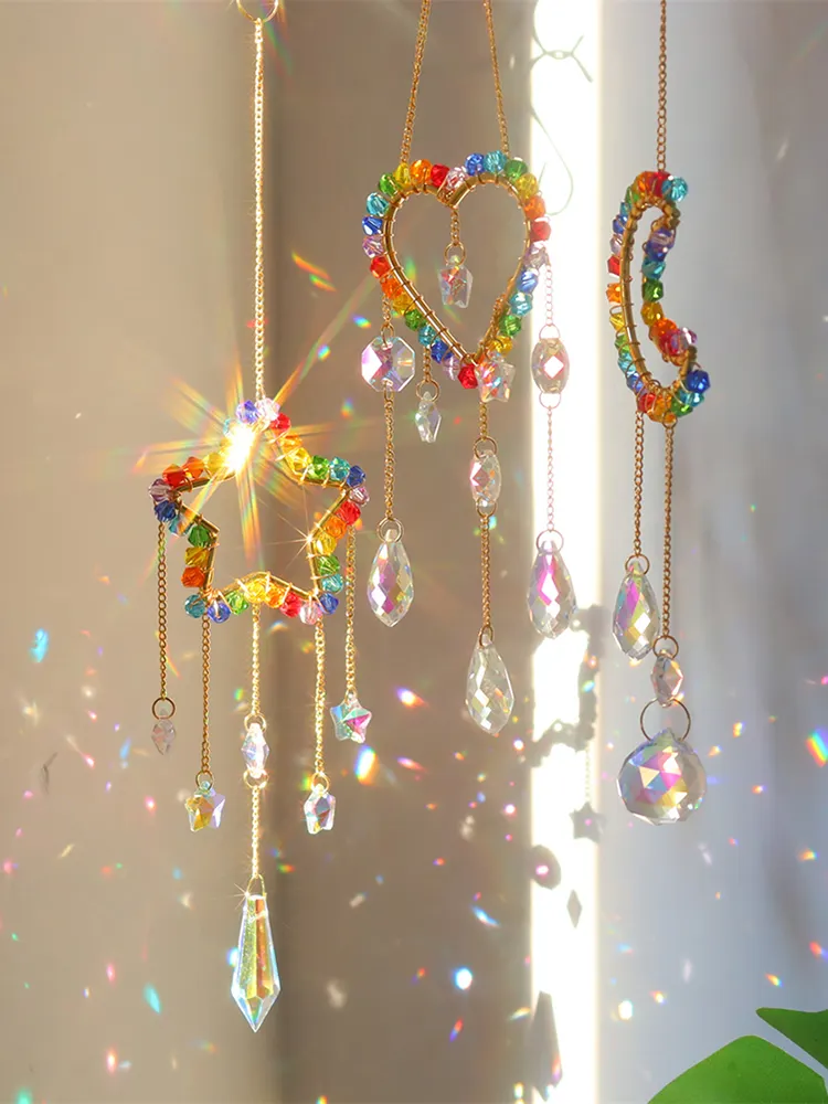 Colorful Beads Crystal Light Catching Jewelry Window Accessories for Living Room