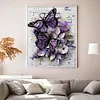 Purple Butterfly-11CT Counted Cross Stitch 40*50cm/15.75*19.69in