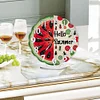 (US Local)Acrylic Special Shape Summer Watermelon Diamond Art Clock Ornaments Kit