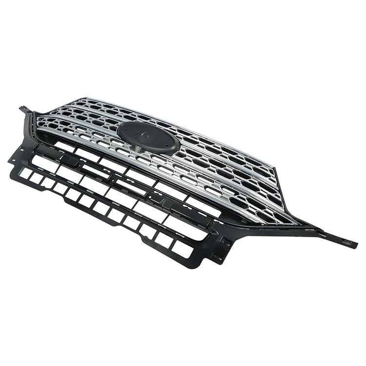 SEBLAFF Front Grille Panel Chrome Silver Bumper Upper Grill Replacement for 2020 2021 2022 Explorer