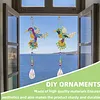 2PCS Spread-Winged Bird 5D DIY Diamond Painting Wind Chimes Suncatcher Kit Double Sided Diamond Art Kits Suncatcher with Crystal Pendant for Home Wall Window Decor Adults DIY Art Craft