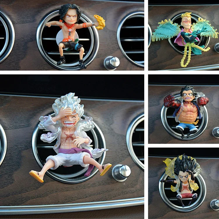 Anime One Piece Nika Luffy Car Ornaments Figures Zoro Ace Thousand