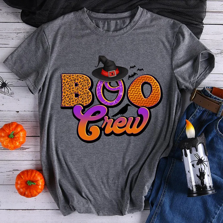 Boo Crew with Witch Hat  T-Shirt Tee-07368