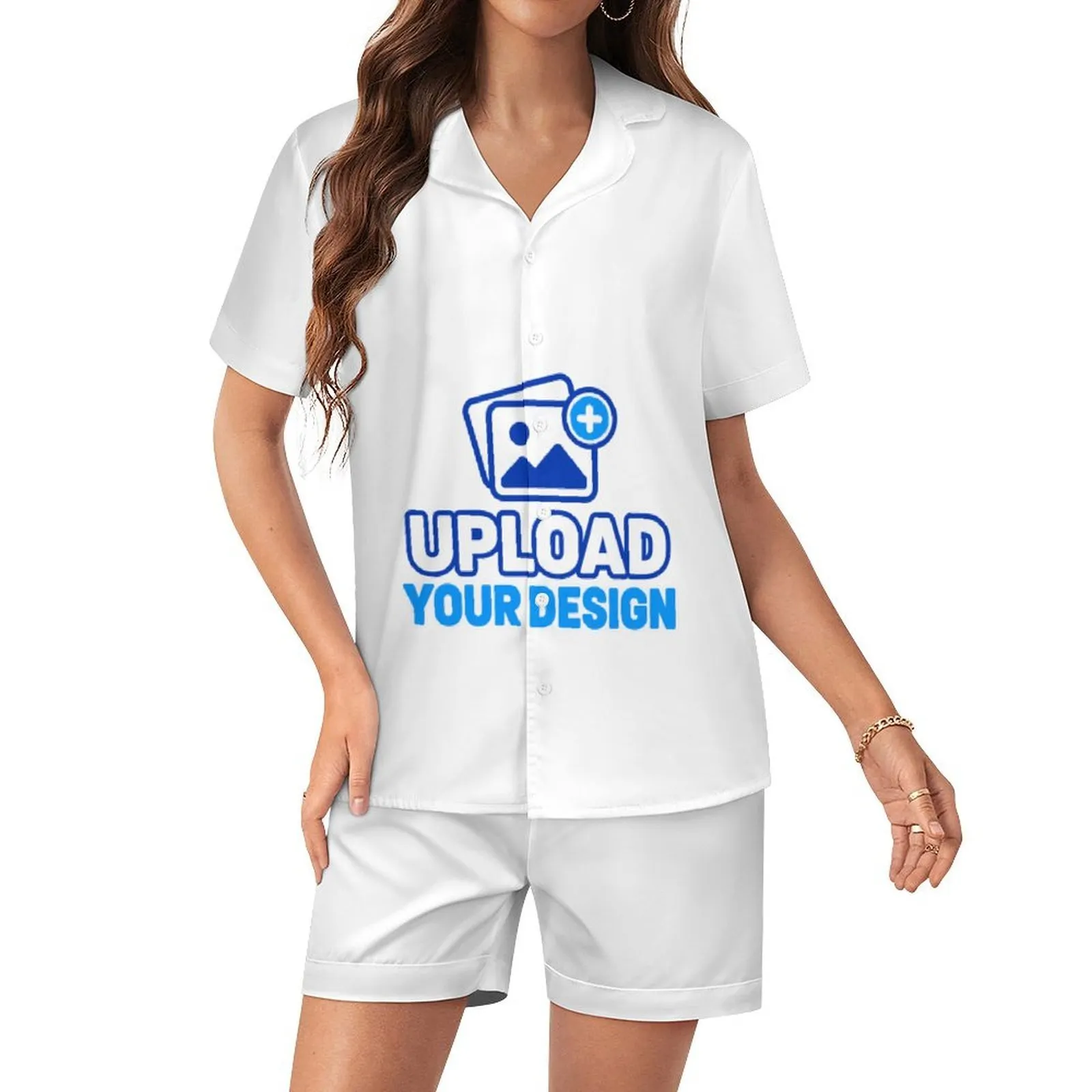 Custom Satin Cuban-Collar Short-Sleeve Pajama Set product image 9