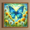 Löwenzahn Schmetterling - runder Bohrer Diamantmalerei - 30*30cm