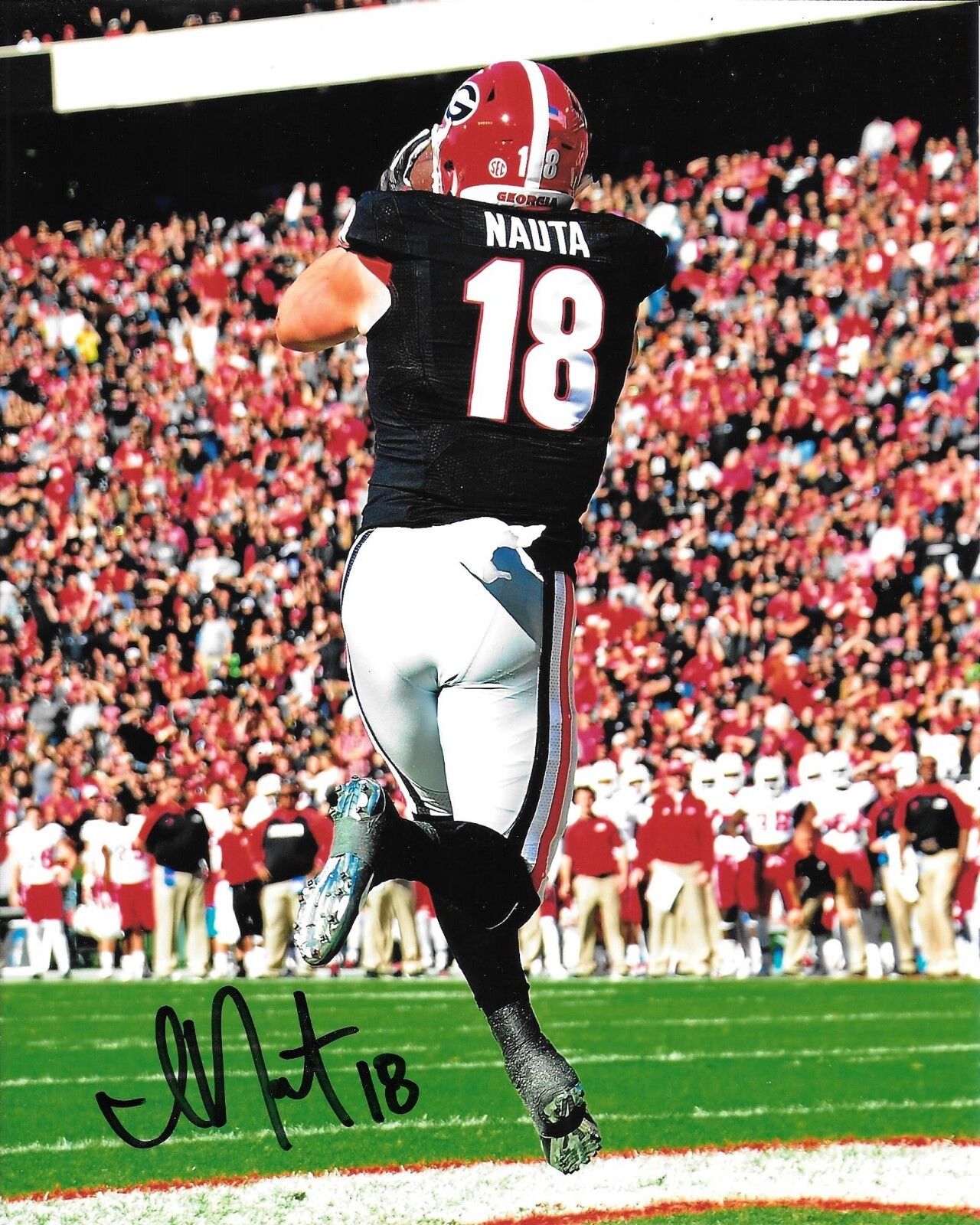 ISAAC NAUTA HAND SIGNED GEORGIA BULLDOGS 8X10 Photo Poster painting W/COA UGA