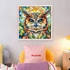 Glass Painting-Owl-11CT Stamped Cross Stitch 40*40cm/15.75*15.75in tapestrymarket