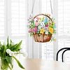2Pcs Diamond Painting Flower Basket Diamond Art Pendant Wall Decor