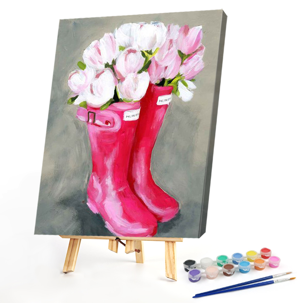 

40*50CM - Paint By Numbers - Shoes Flower, 501 Original