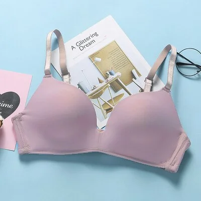 A/B Cup Women Seamless Smooth Bra Sexy Underwear Push Up Bralette Female Brassiere Intimate Lingerie Solid Color Wirefree