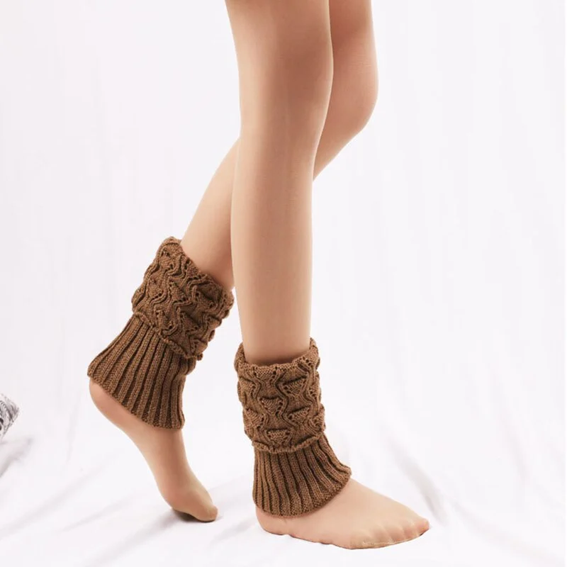 Leg Warmers Women Simple Knitting Crochet Boot-Cuffswinter Warm Womens Retro Elegant Trendy All-match Ladies Leisure Chic 2020