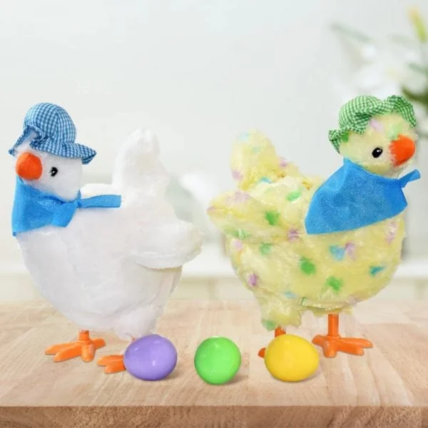 Easter Chicken Laying Egg Plush Dancing Singing Toy