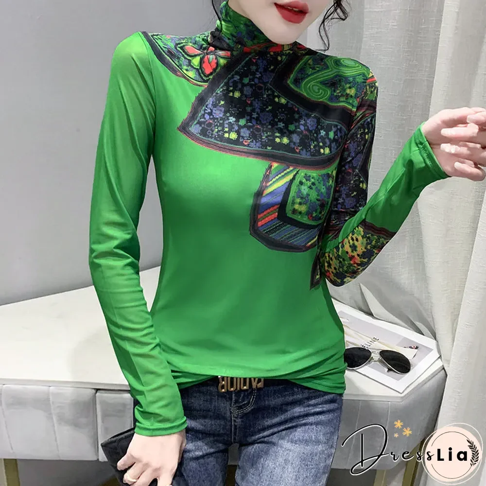 Long Sleeve Casual Printed  Shirts & Tops