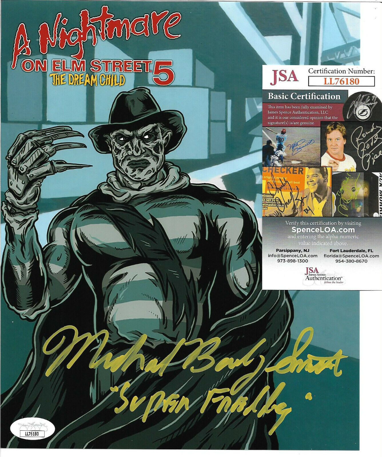 Michael Bailey Smith Signed 8x10 Photo Poster painting, Nightmare Elm St, Super Freddy, JSA COA