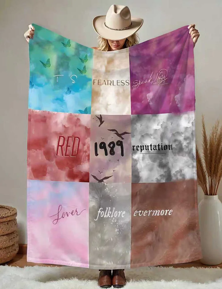 TS Eras Tour Music Fan Blanket