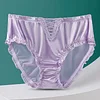 Lace underwear men's satin ice silk seamless briefs
