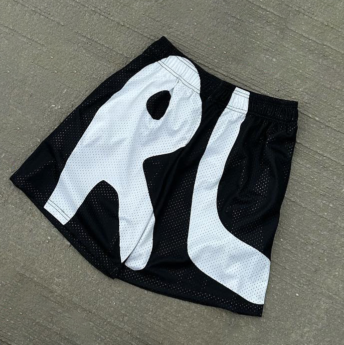 Sopula Simple Letter Rl Mesh Shorts - Sopula｜Premium Graphic Tees & Graphic Clothing