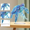 (US Local)DIY Sea Turtle Jellyfish Special Shaped Desktop Diamond Art Kits Home Table Decor