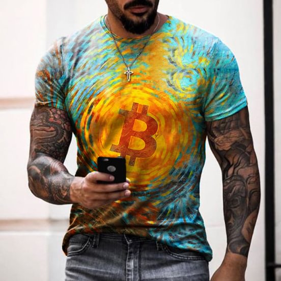 Fashion Trend Bitcoin Print T-shirt / [viawink] /
