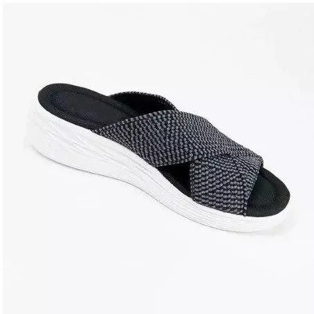 Summer Women's Comfortable Cross Sandals and Slippers, Women's Platform Flat Sandals, Foot Orthopedic Correction Casual Sandals