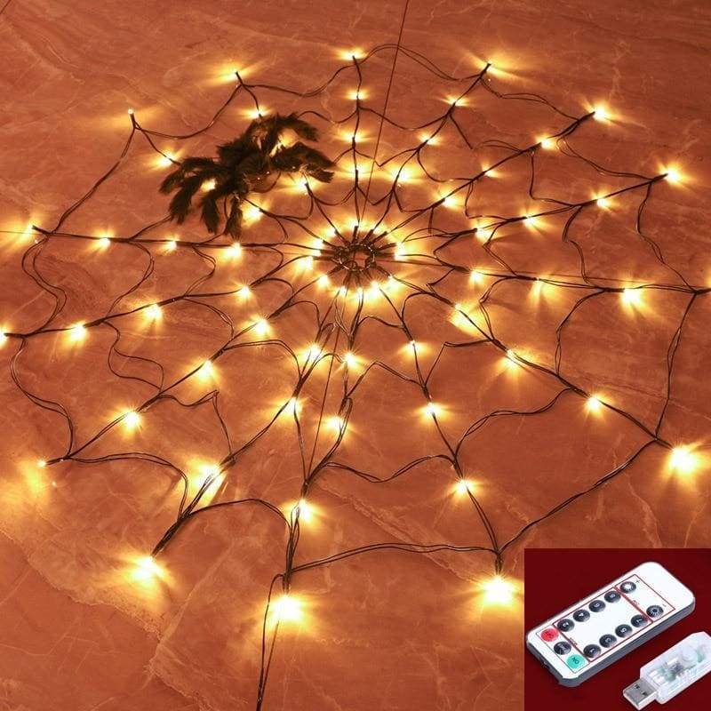 LED Halloween Spider Web Lights