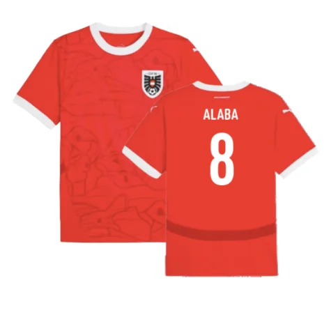 Österreich David Alaba 8 Home Trikot UEFA EM 2024