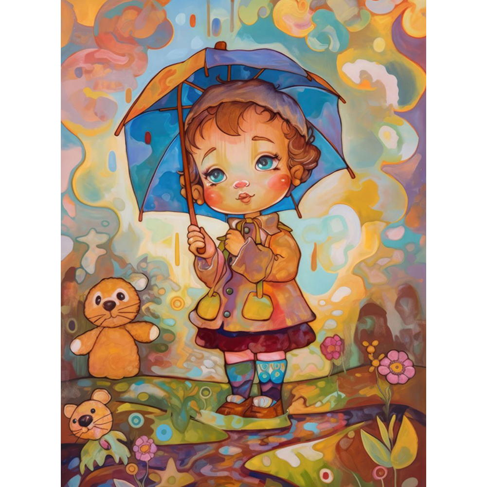 Dream Child 30*40cm(canvas) full round drill diamond painting