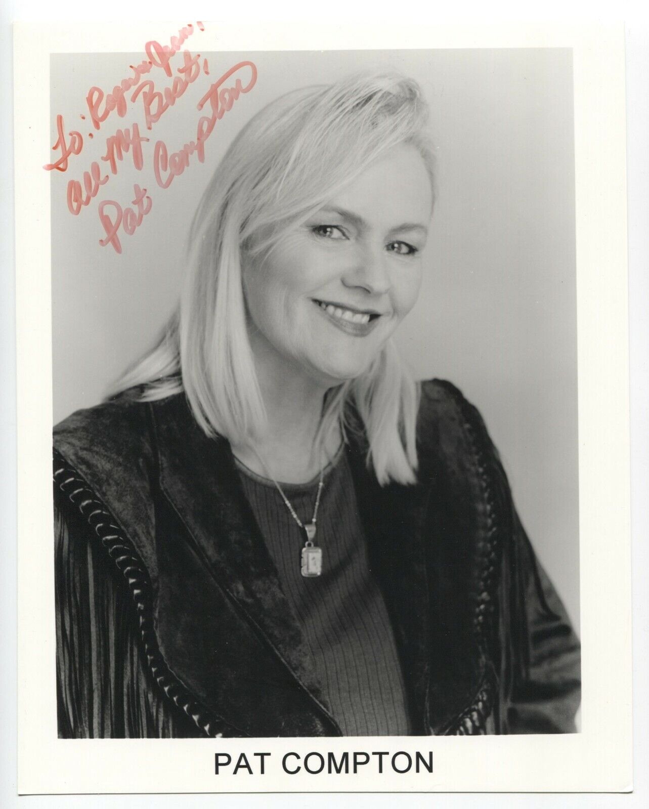 Pat Compton Signed 8x10 Inch Photo Poster painting Autographed Signature Country Singer