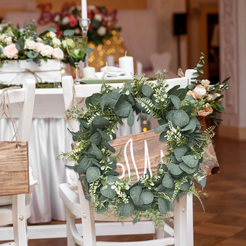 Lysimachia Leaves Dried Eucalyptus Wreaths for Front Door Outdoor Spring Wreaths