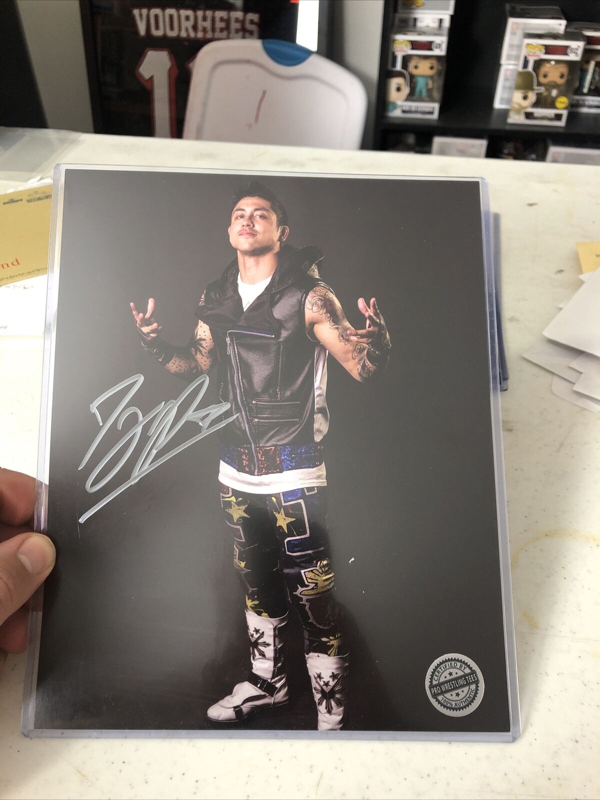 Pro Wrestling Crate Exclusive TJP 8X10 Autograph TJ Perkins WWE IMPACT ROH