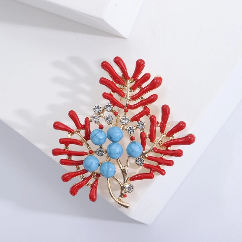 Minimalist Pin Coral Alloy Enamel Women’s Brooches